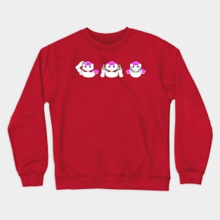 Robots See Hear Speak no Evil Crewneck Sweatshirt